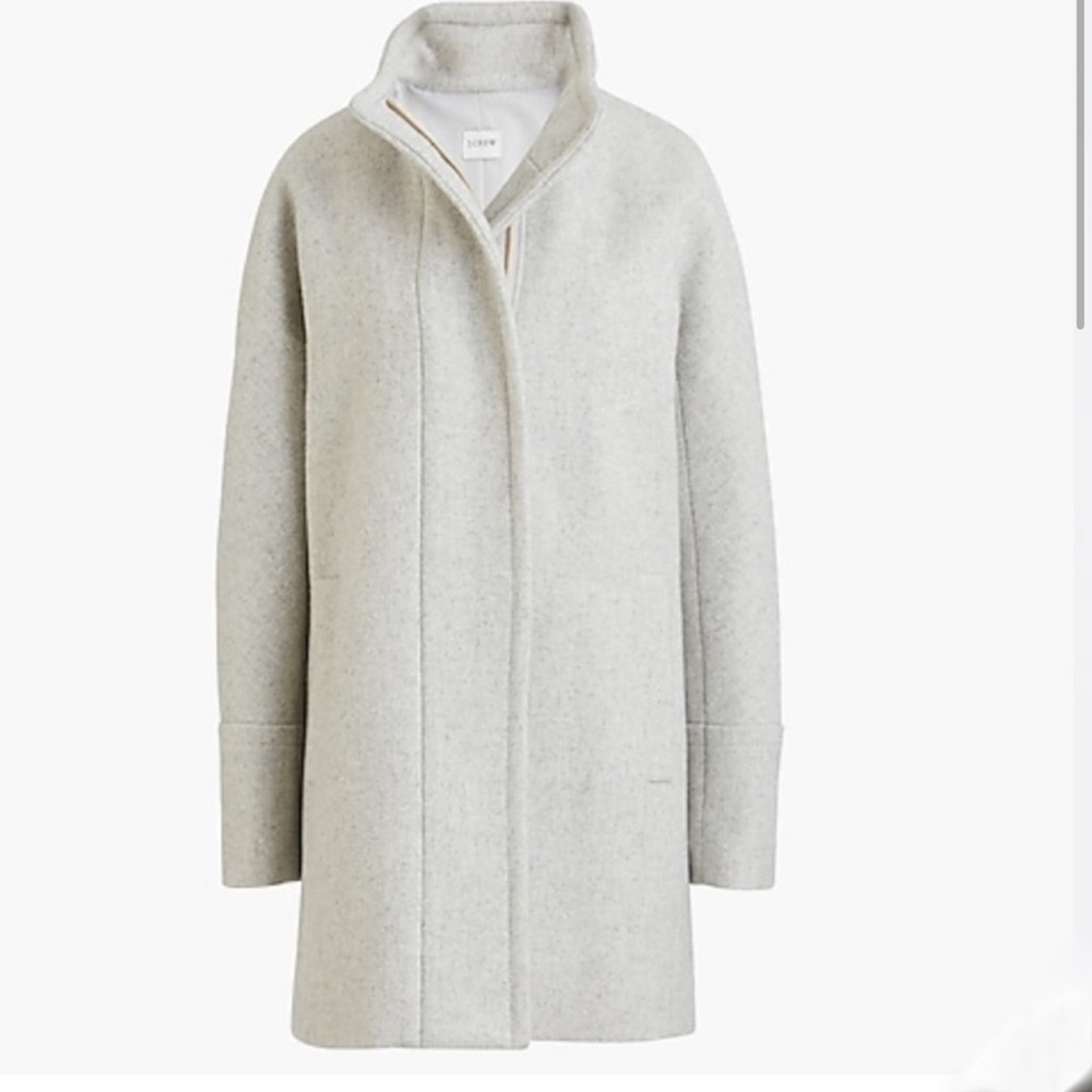 J Crew Heather Gray Wool Coat size 2